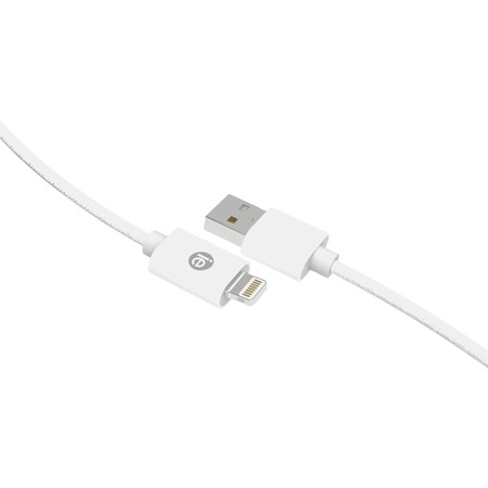 IESSENTIALS Charge and Sync Braided 6 ft. Lightning to USB Cable (White) IEN-BC6L-WT
